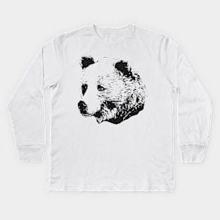 Bear portrait Kids Long Sleeve T-Shirt